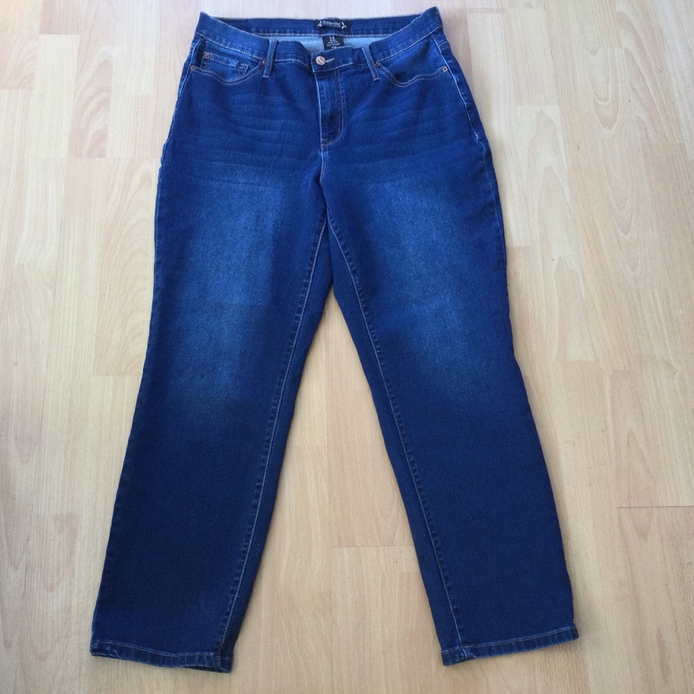 Nanette Lepore 14 Belle High Rise slim straight jeans